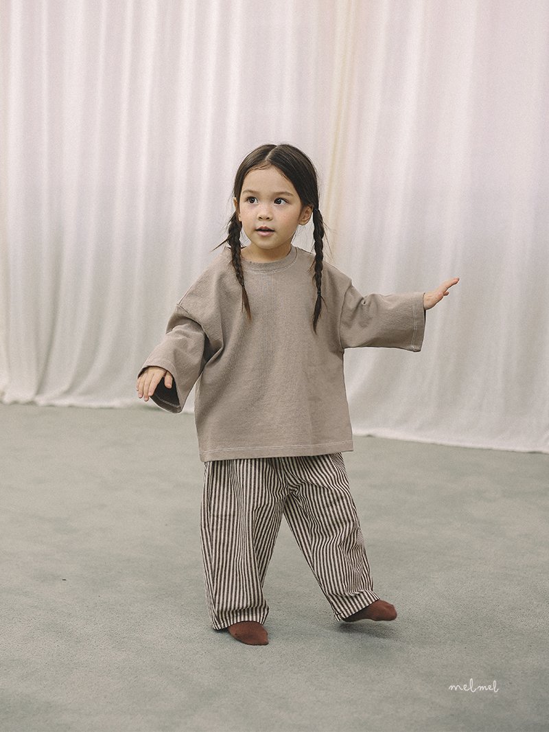 Melmel - Korean Baby Fashion - #babylifestyle - Stripe Hip Pocket Pants - 10