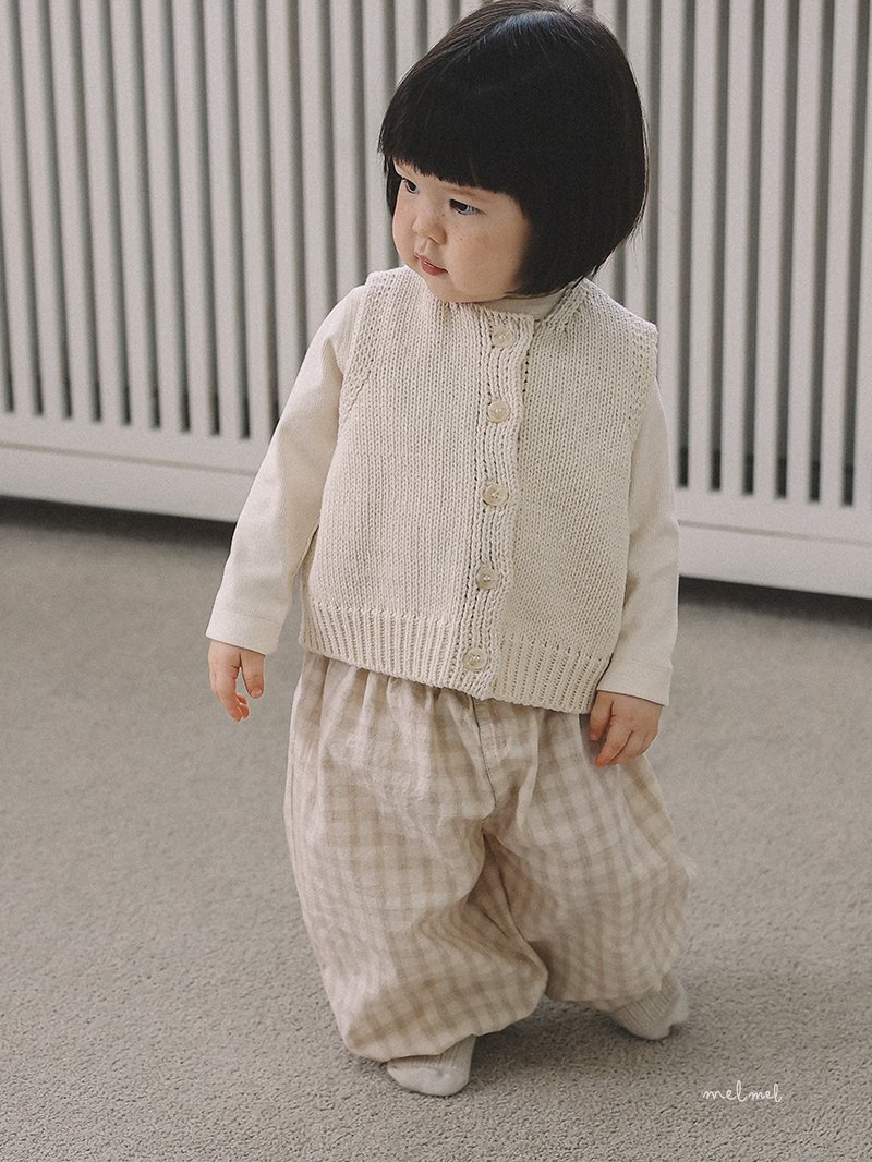 Melmel - Korean Baby Fashion - #babylifestyle - Check Bloomer - 3