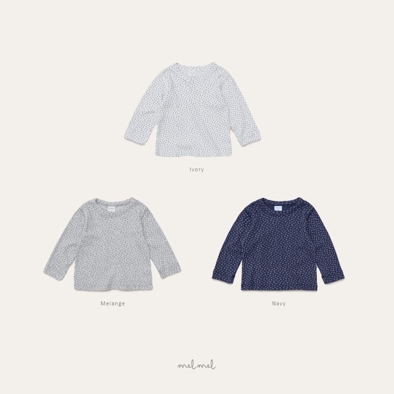 Melmel - Korean Baby Fashion - #babylifestyle - Flower Ribbed Tee