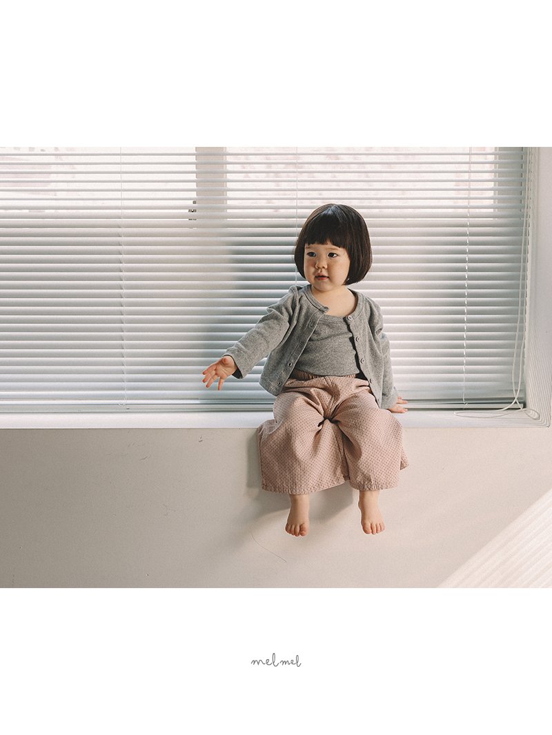 Melmel - Korean Baby Fashion - #babylifestyle - Dot Wide Pants - 8