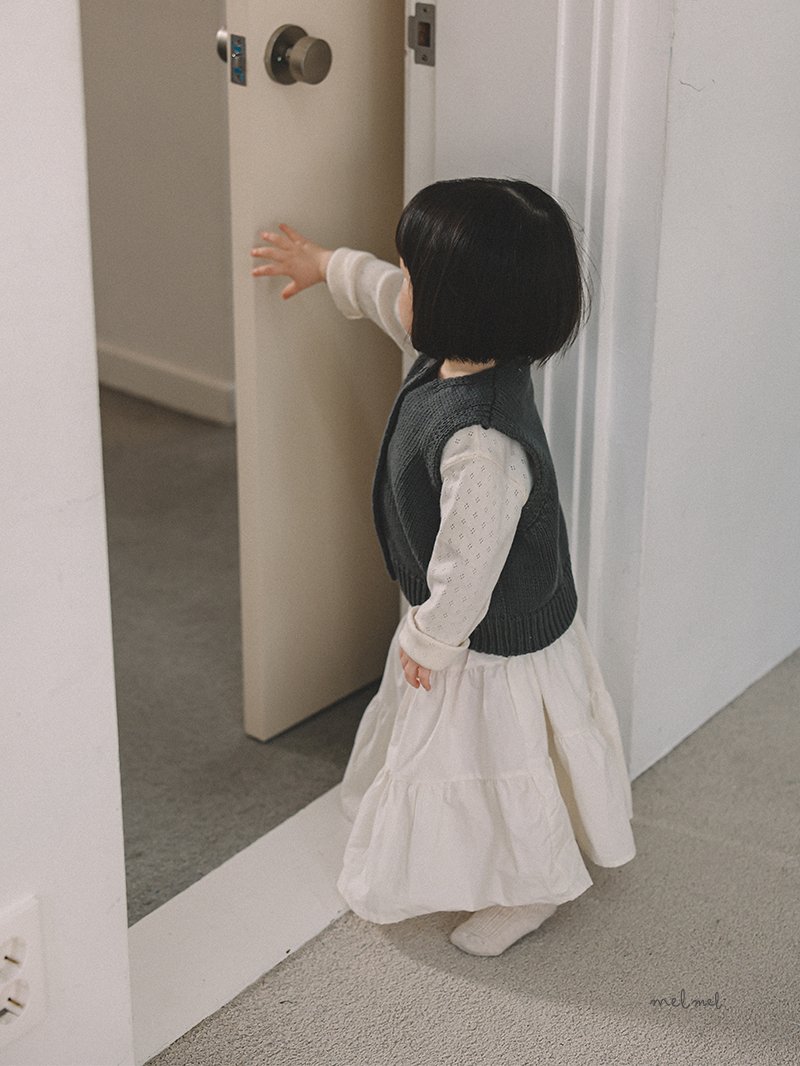 Melmel - Korean Baby Fashion - #babylifestyle - Tiered Long Skirt - 5