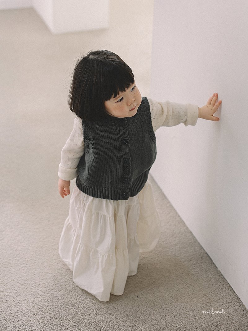 Melmel - Korean Baby Fashion - #babyoninstagram - Tiered Long Skirt - 6