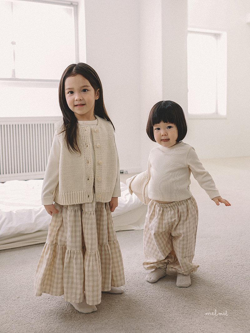 Melmel - Korean Baby Fashion - #babyootd - Check Bloomer - 5