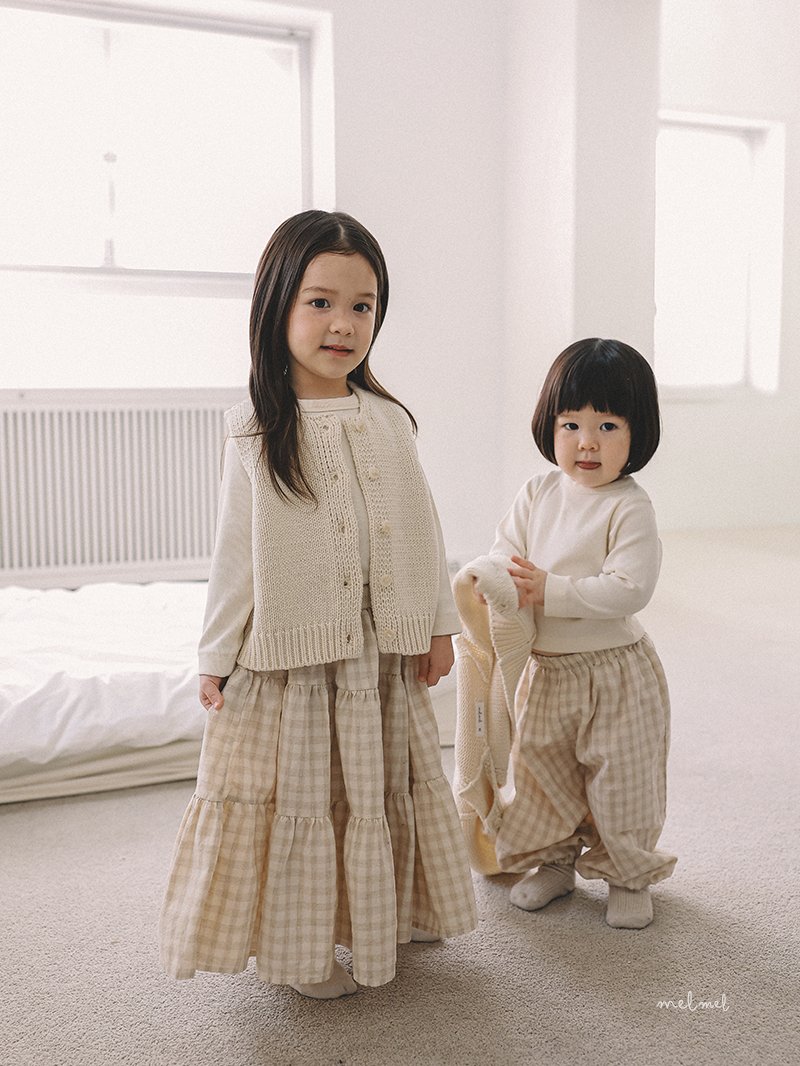 Melmel - Korean Baby Fashion - #babyoutfit - Check Bloomer - 6