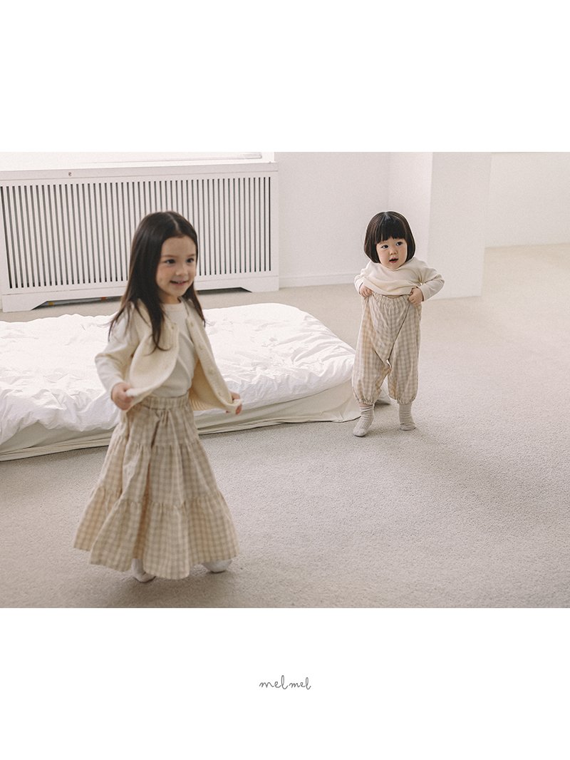 Melmel - Korean Baby Fashion - #babyoutfit - Check Bloomer - 7