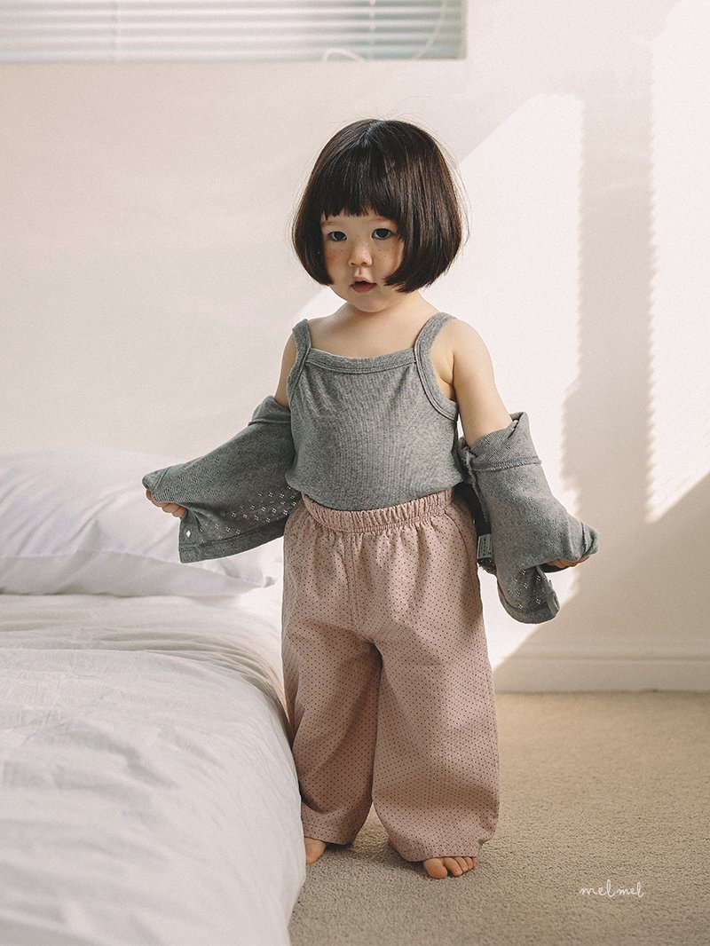 Melmel - Korean Baby Fashion - #babyoutfit - Ribbed Sleeveless - 3