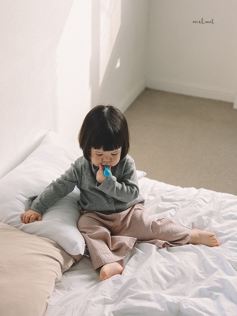 Melmel - Korean Baby Fashion - #babyoutfit - Dot Wide Pants - 11