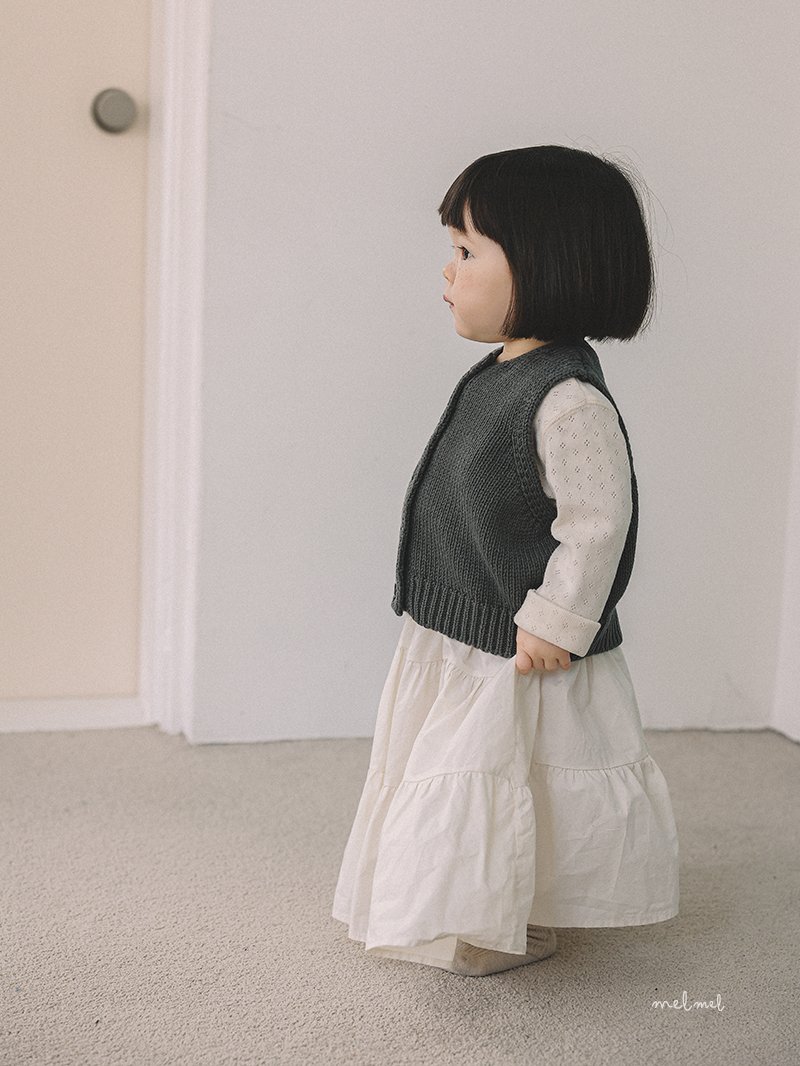 Melmel - Korean Baby Fashion - #babyoutfit - Knit Vest - 11
