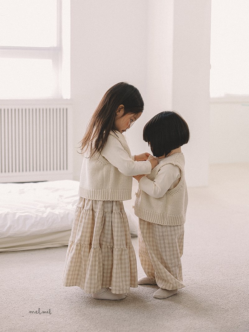 Melmel - Korean Baby Fashion - #babywear - Check Bloomer - 8