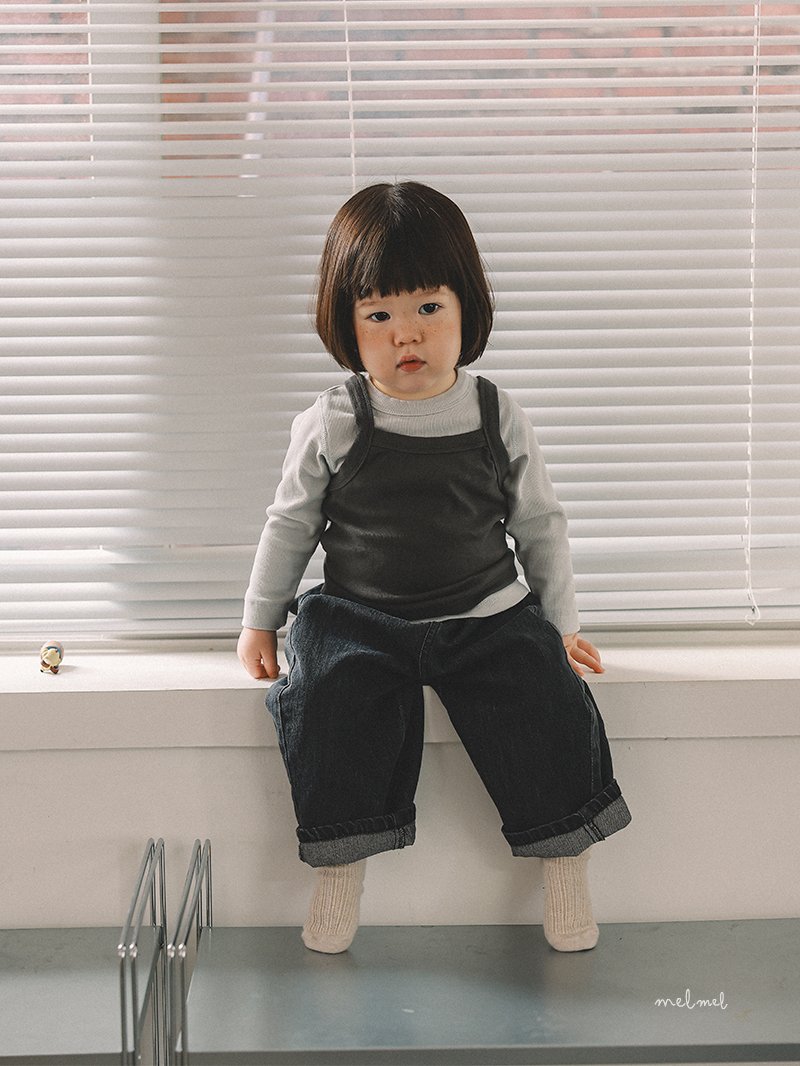 Melmel - Korean Baby Fashion - #babyoutfit - Loose Fit Denim Pants - 4