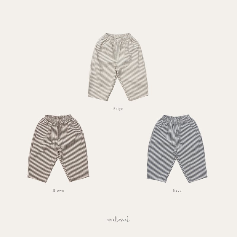 Melmel - Korean Baby Fashion - #onlinebabyboutique - Stripe Hip Pocket Pants