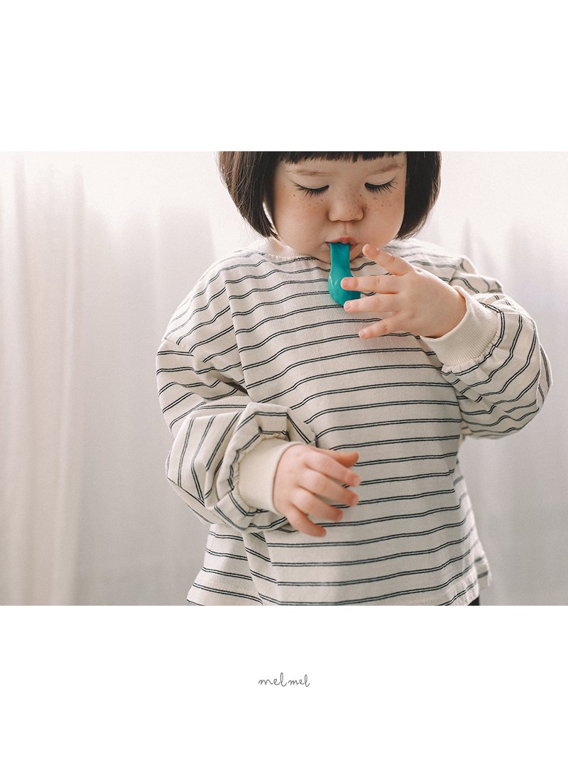 Melmel - Korean Baby Fashion - #onlinebabyshop - Lip Stripe Tee - 5