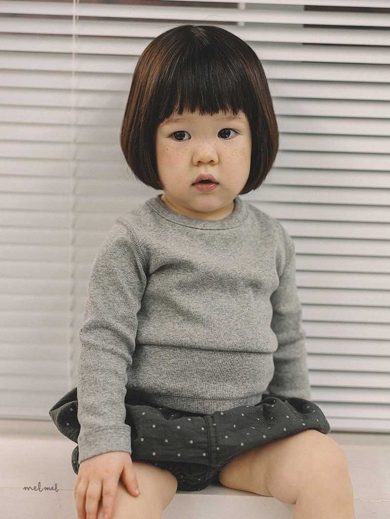 Melmel - Korean Baby Fashion - #onlinebabyshop - Ribbed Tee - 3