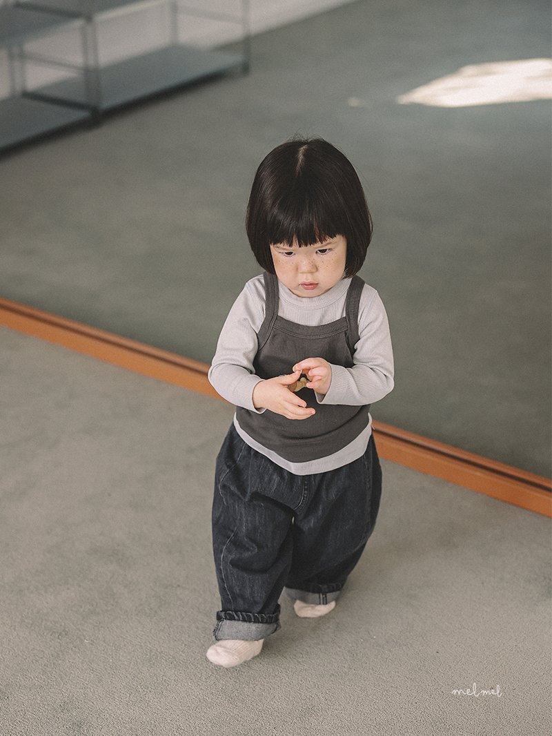 Melmel - Korean Baby Fashion - #onlinebabyshop - Loose Fit Denim Pants - 6