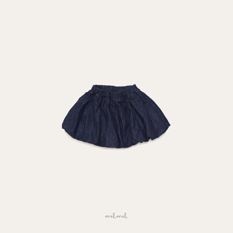 Melmel - Korean Baby Fashion - #onlinebabyshop - Balloon Denim Skirt