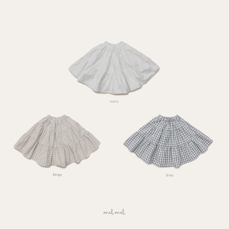 Melmel - Korean Baby Fashion - #onlinebabyshop - Tiered Long Skirt - 12