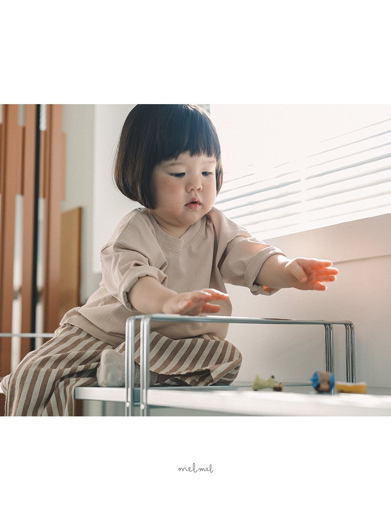 Melmel - Korean Baby Fashion - #smilingbaby - Stripe Wide Pants - 7