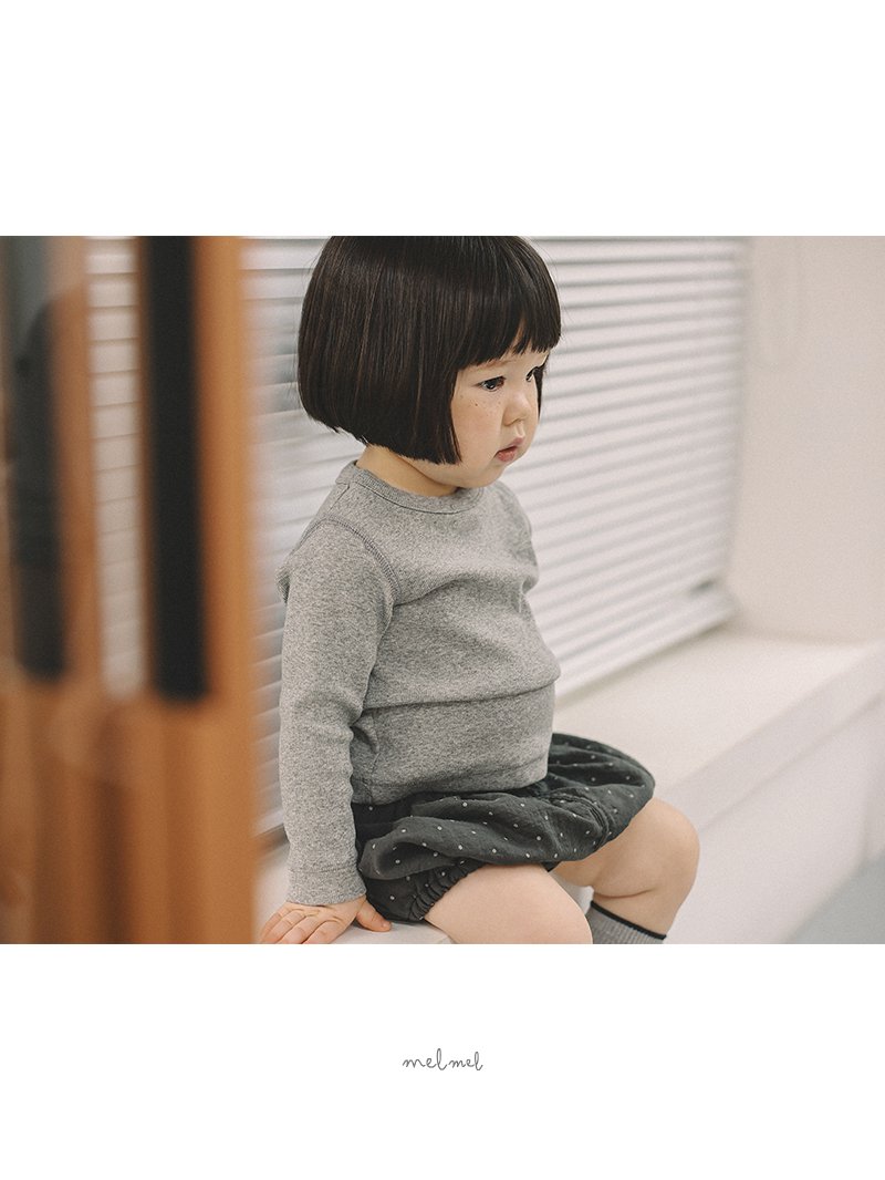 Melmel - Korean Baby Fashion - #onlinebabyshop - Ribbed Tee - 4