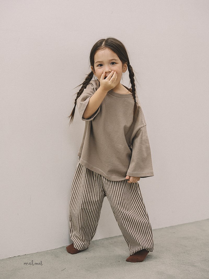 Melmel - Korean Baby Fashion - #smilingbaby - Stripe Hip Pocket Pants - 3