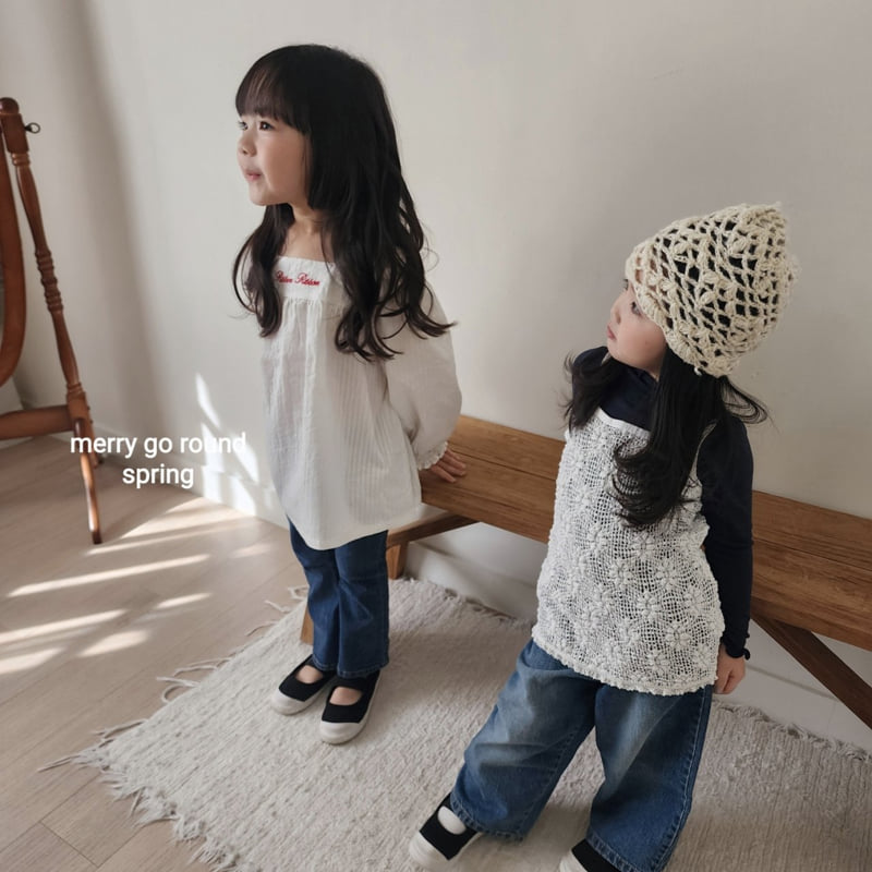Merry Go Round - Korean Children Fashion - #Kfashion4kids - Lace Long Sleeveless Top - 5
