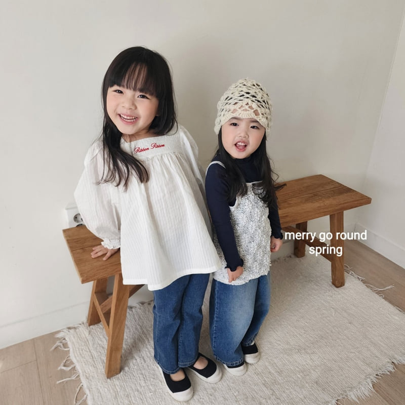 Merry Go Round - Korean Children Fashion - #Kfashion4kids - Ribbon Embroidered Blouse - 7