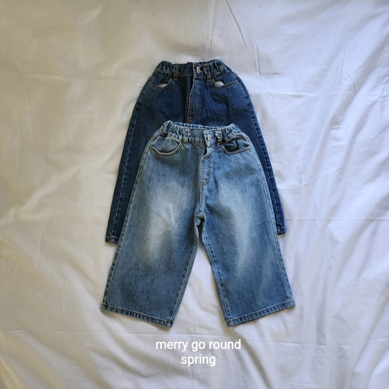 Merry Go Round - Korean Children Fashion - #Kfashion4kids - Wide Denim Pants