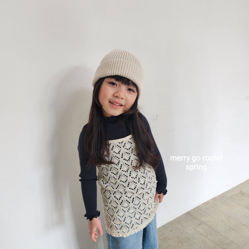 Merry Go Round - Korean Children Fashion - #childofig - Lace Long Sleeveless Top - 10