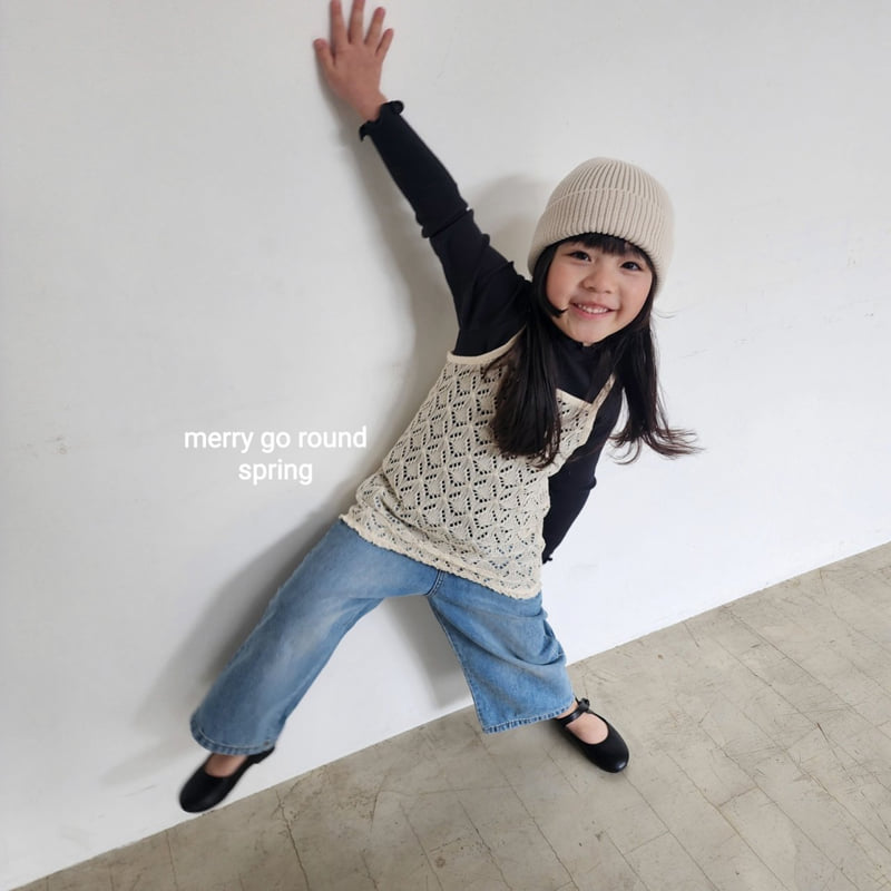Merry Go Round - Korean Children Fashion - #childofig - Lace Long Sleeveless Top - 11