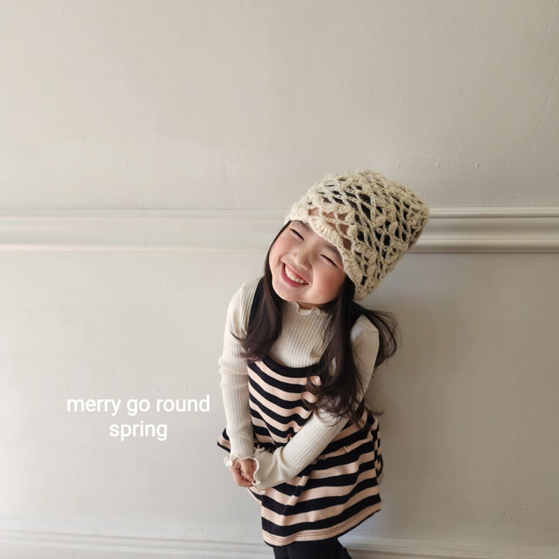 Merry Go Round - Korean Children Fashion - #childofig - Stripe Shirring Sleeveless Top - 6