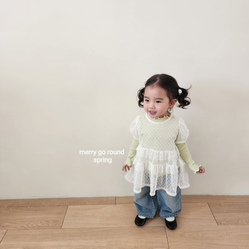Merry Go Round - Korean Children Fashion - #prettylittlegirls - Sheer Frill Blouse - 4