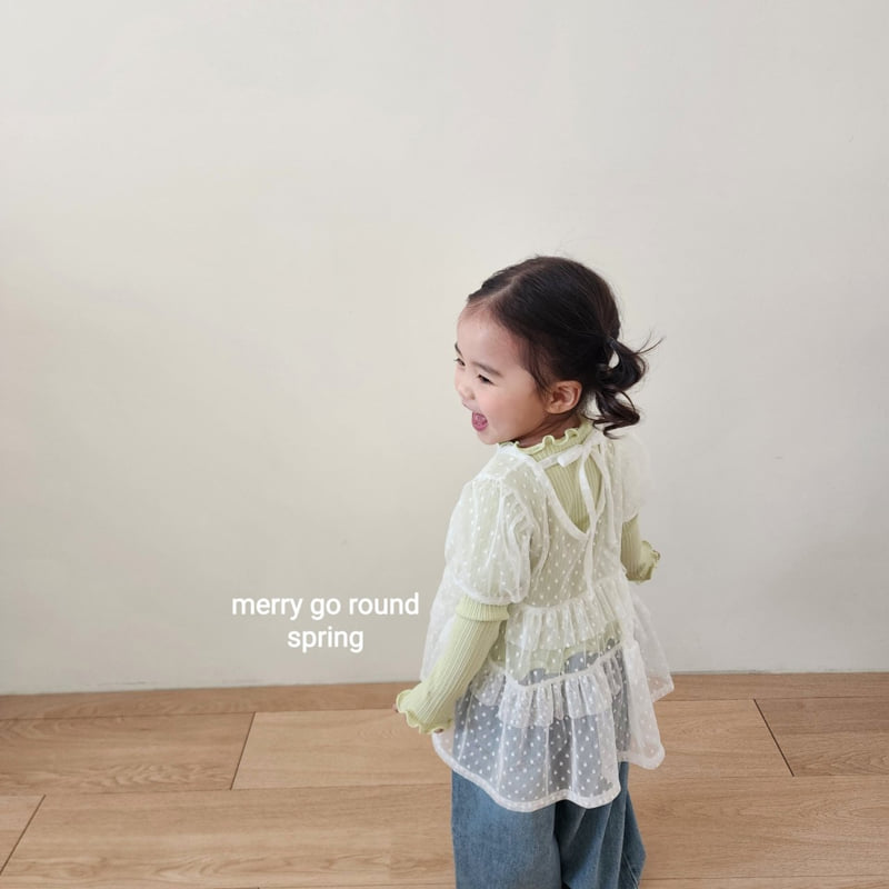 Merry Go Round - Korean Children Fashion - #childofig - Sheer Frill Blouse - 5