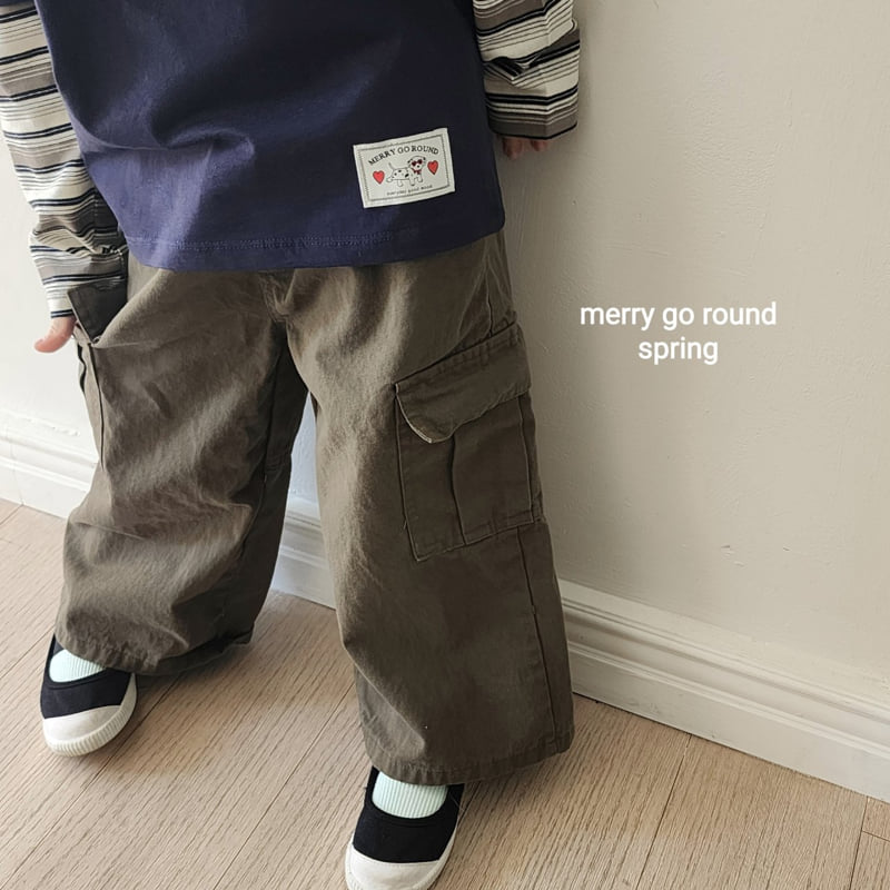 Merry Go Round - Korean Children Fashion - #childofig - Cotton Cargo Pants