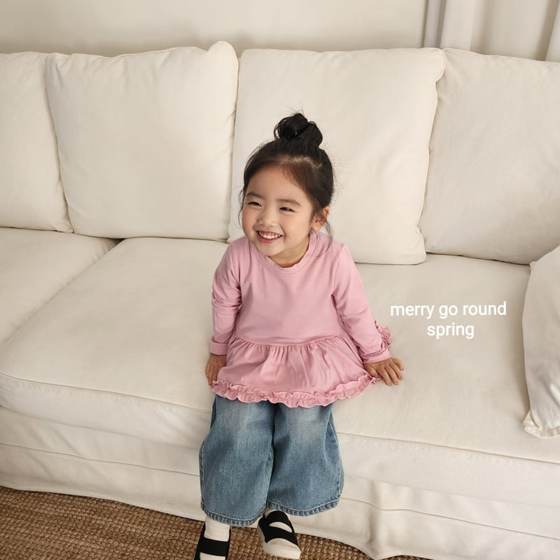 Merry Go Round - Korean Children Fashion - #childofig - Wide Denim Pants - 9