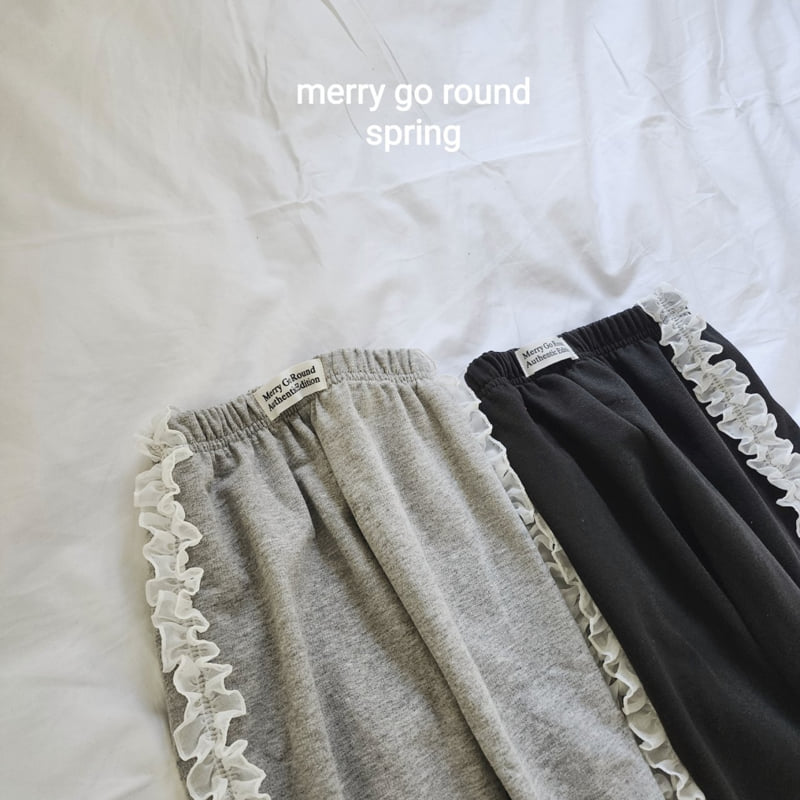 Merry Go Round - Korean Children Fashion - #childofig - Chiffon Frill Jogger Pants - 7