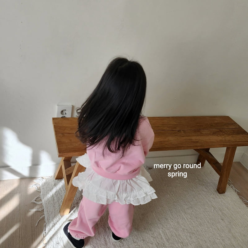 Merry Go Round - Korean Children Fashion - #childofig - Frill Sweatshirt Set - 8