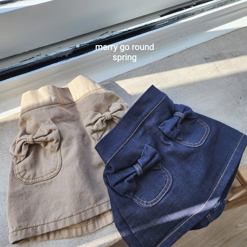 Merry Go Round - Korean Children Fashion - #childrensboutique - Ribbon Mini Skirt