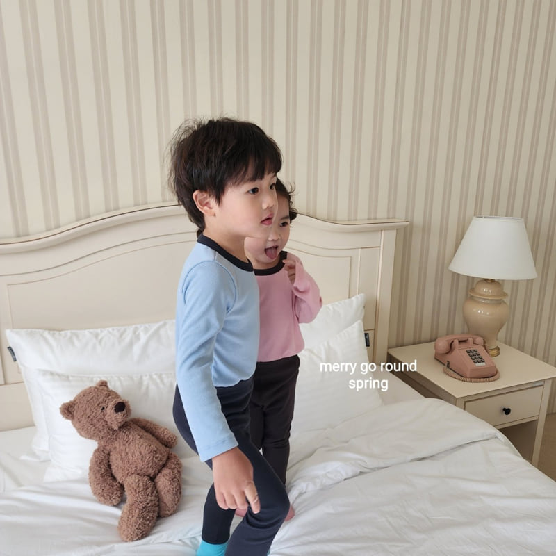 Merry Go Round - Korean Children Fashion - #childrensboutique - Color Loungewear Set - 11