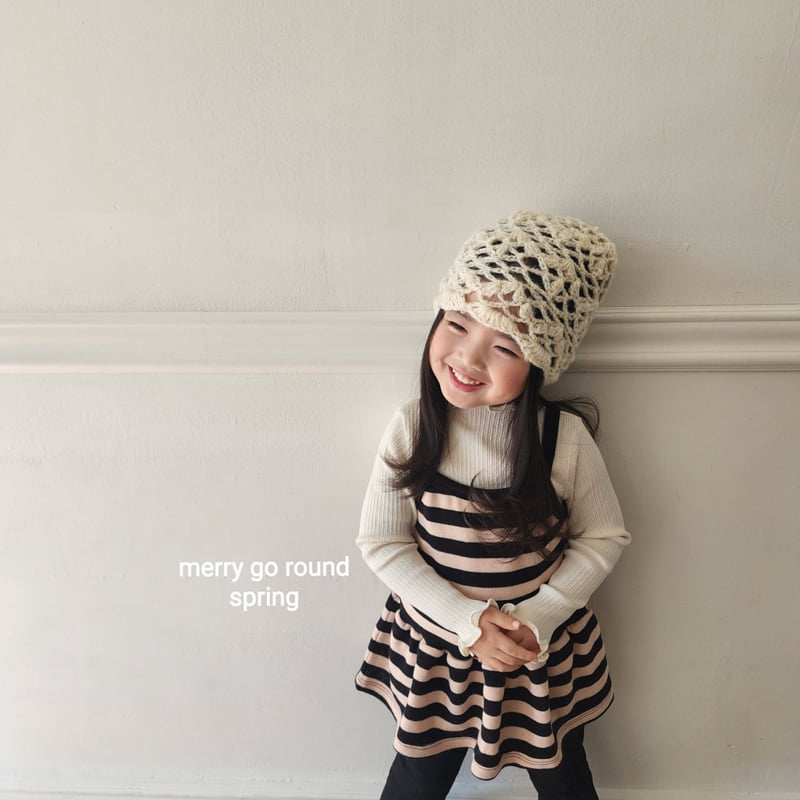 Merry Go Round - Korean Children Fashion - #childrensboutique - Stripe Shirring Sleeveless Top - 7