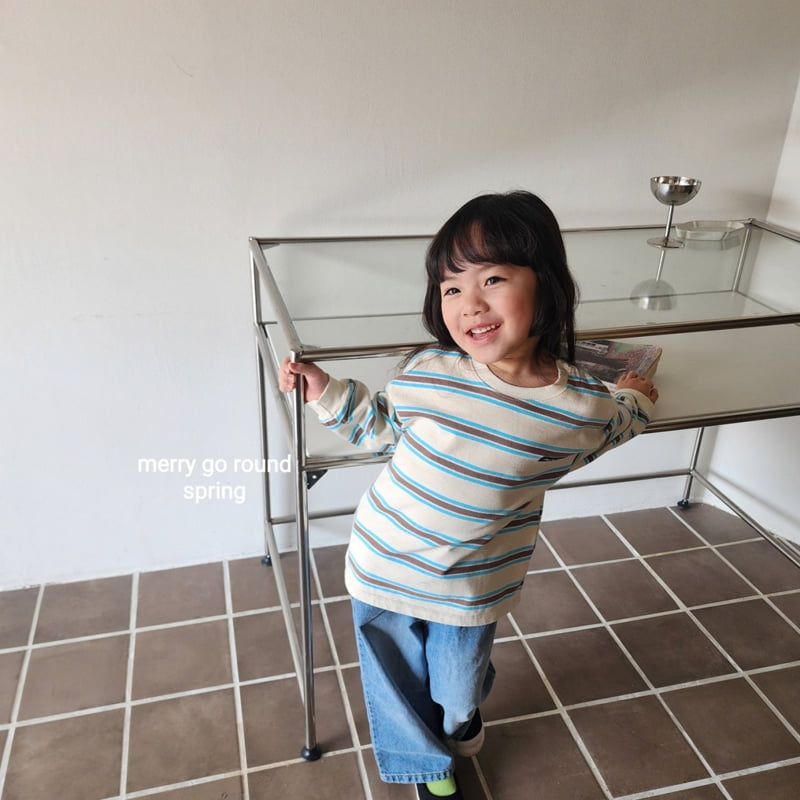 Merry Go Round - Korean Children Fashion - #childrensboutique - Multi Stripe Sweatshirt