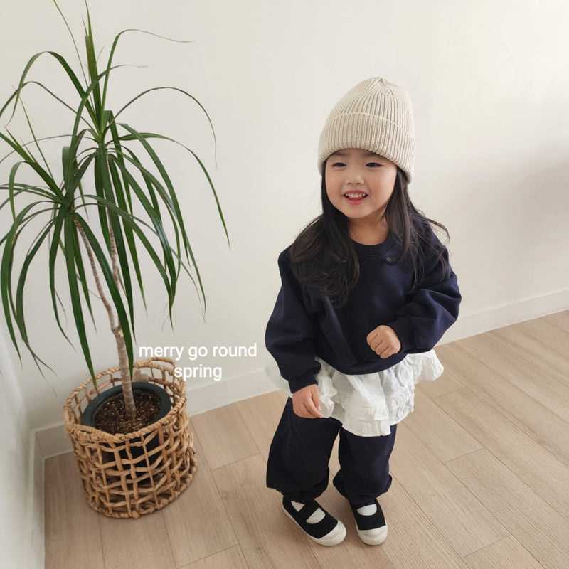 Merry Go Round - Korean Children Fashion - #childrensboutique - Frill Sweatshirt Set - 9