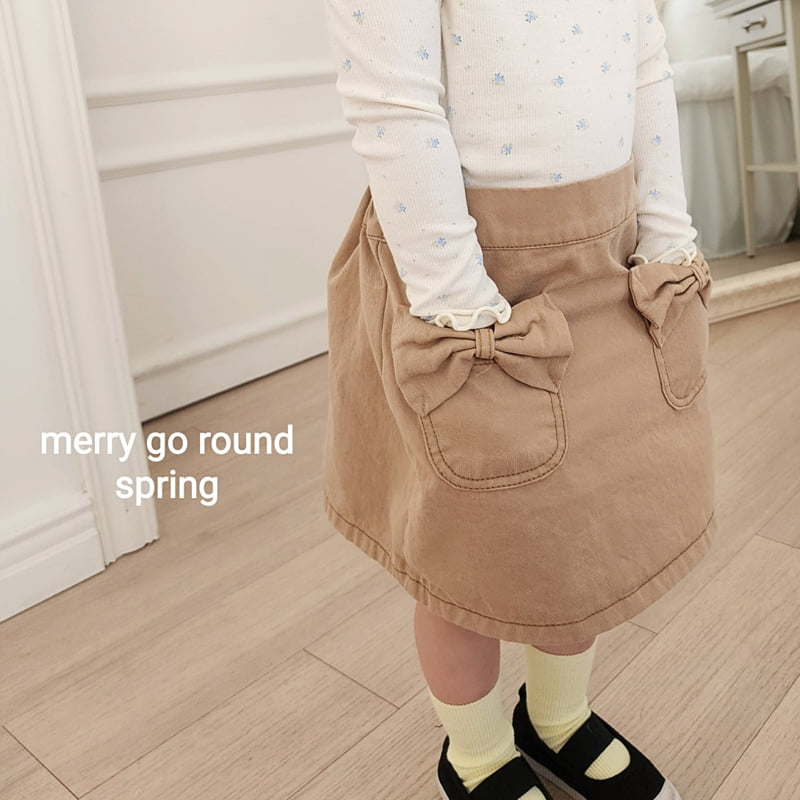 Merry Go Round - Korean Children Fashion - #designkidswear - Ribbon Mini Skirt - 2