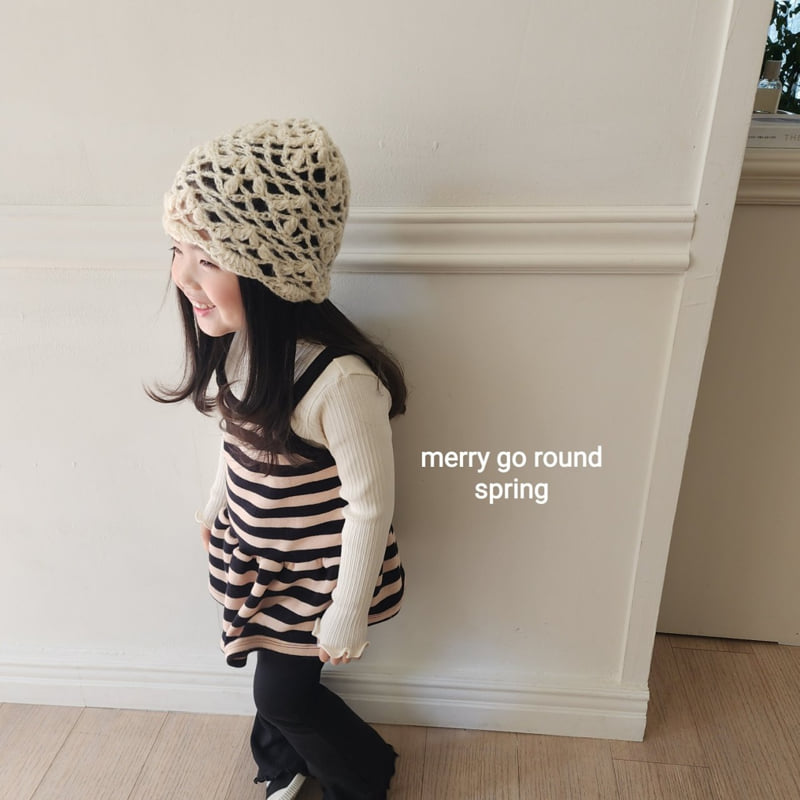 Merry Go Round - Korean Children Fashion - #designkidswear - Stripe Shirring Sleeveless Top - 8
