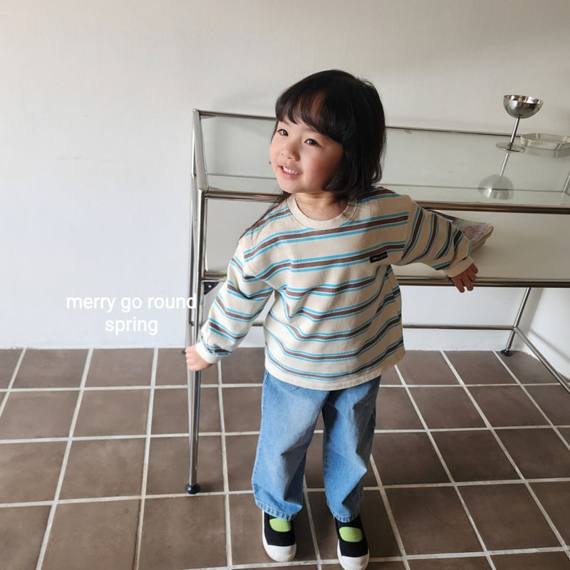 Merry Go Round - Korean Children Fashion - #designkidswear - Multi Stripe Sweatshirt - 2