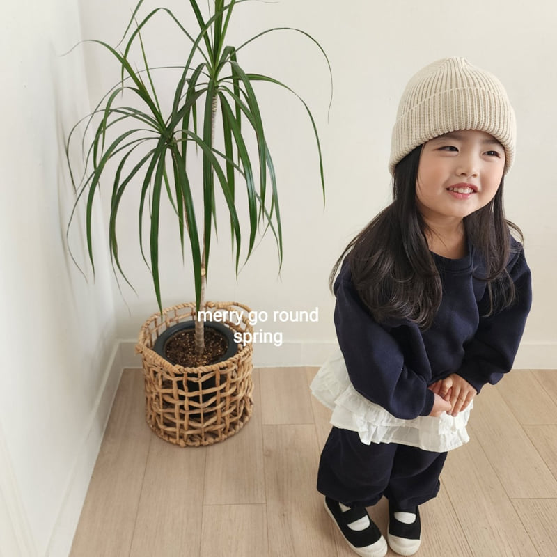 Merry Go Round - Korean Children Fashion - #designkidswear - Frill Sweatshirt Set - 10