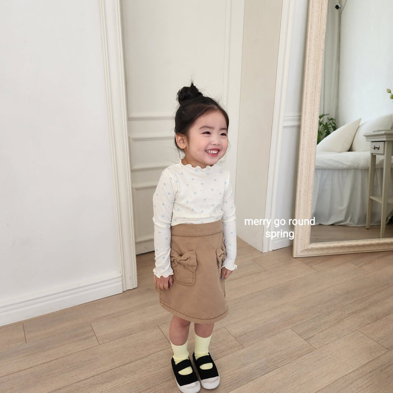 Merry Go Round - Korean Children Fashion - #discoveringself - Ribbon Mini Skirt - 3