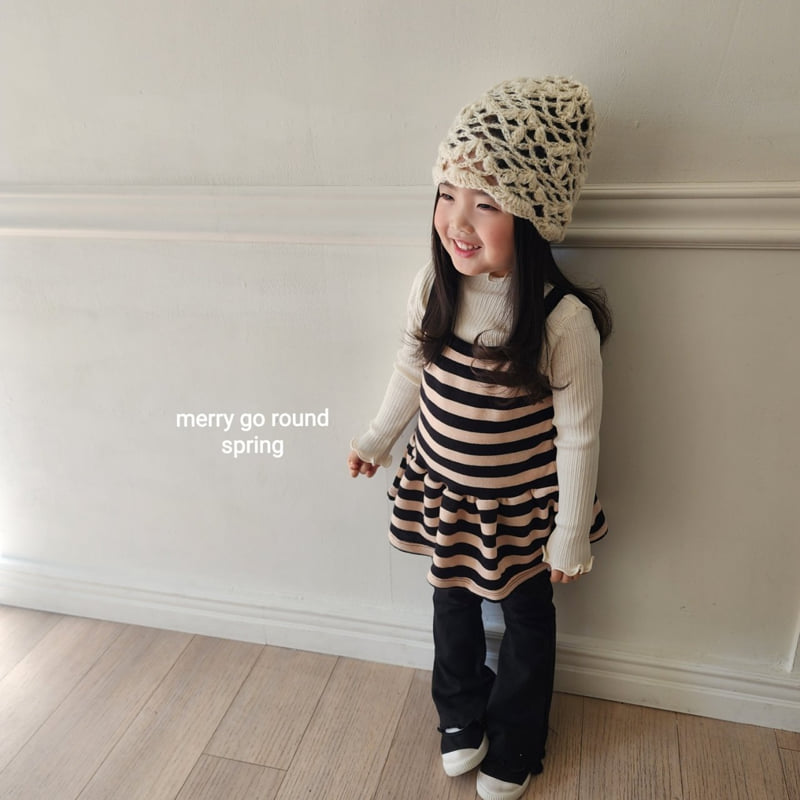 Merry Go Round - Korean Children Fashion - #discoveringself - Stripe Shirring Sleeveless Top - 9