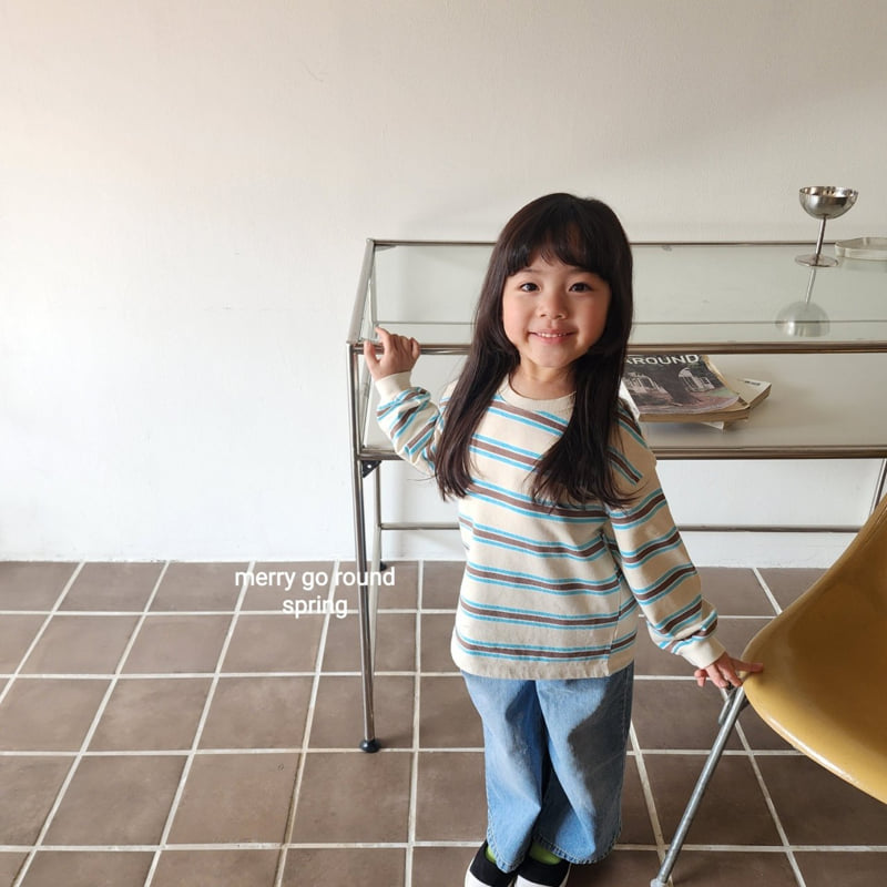Merry Go Round - Korean Children Fashion - #discoveringself - Multi Stripe Sweatshirt - 3