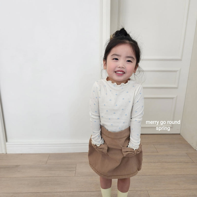 Merry Go Round - Korean Children Fashion - #discoveringself - Ribbon Mini Skirt - 4