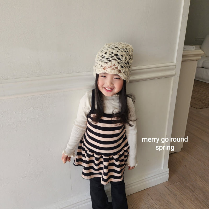 Merry Go Round - Korean Children Fashion - #fashionkids - Stripe Shirring Sleeveless Top - 10