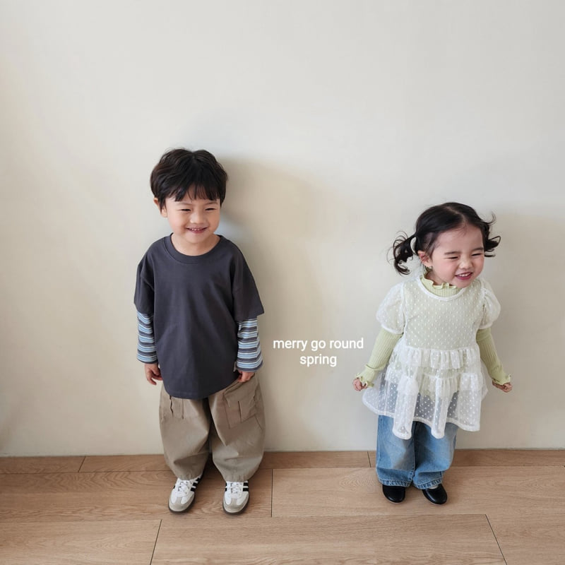 Merry Go Round - Korean Children Fashion - #fashionkids - Sheer Frill Blouse - 9